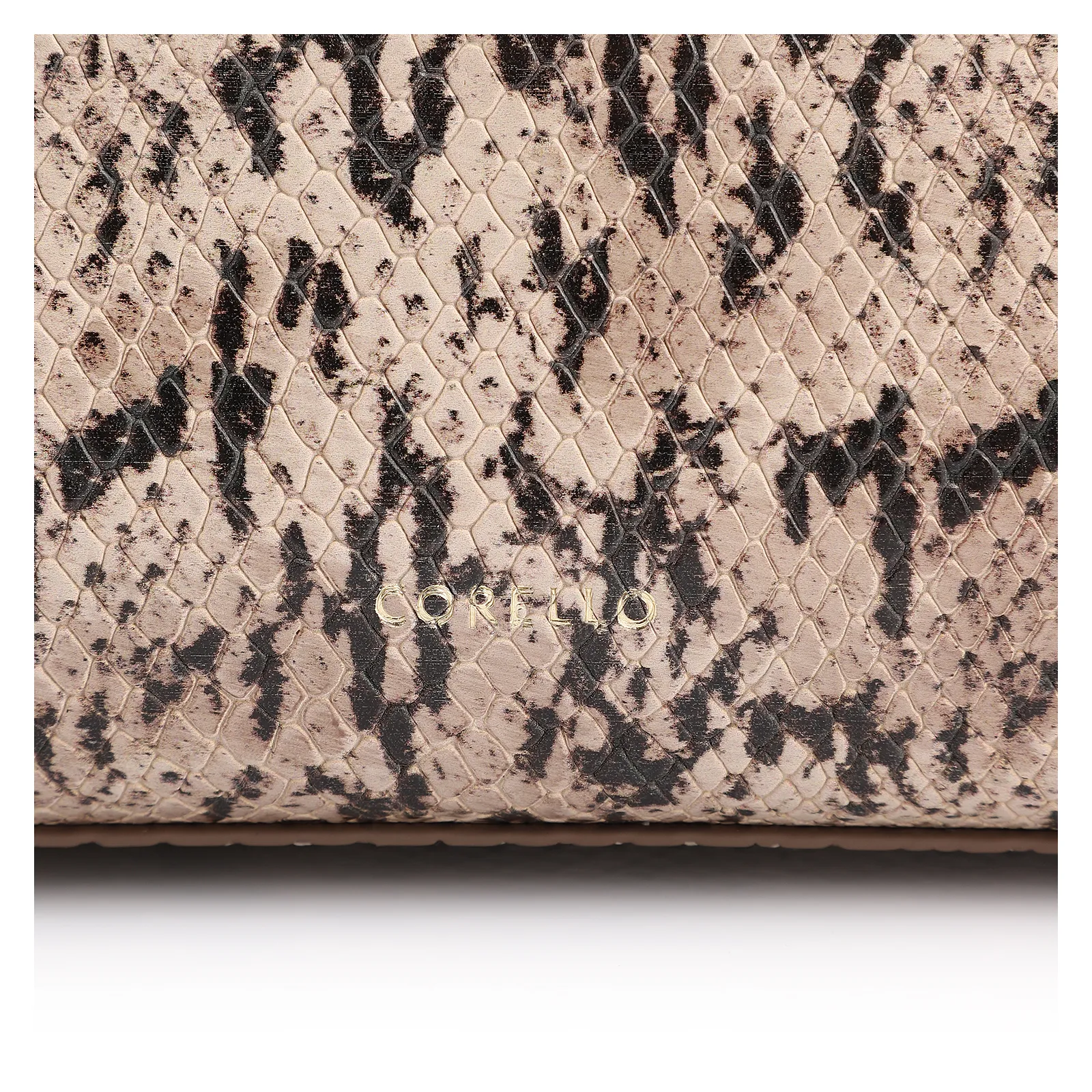 Bolsa De Ombro Alt Python Bege /Couro Bege
