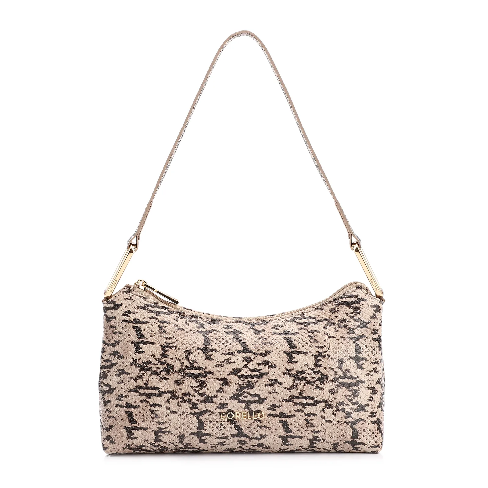  Bolsa De Ombro Alt Python Bege /Preta