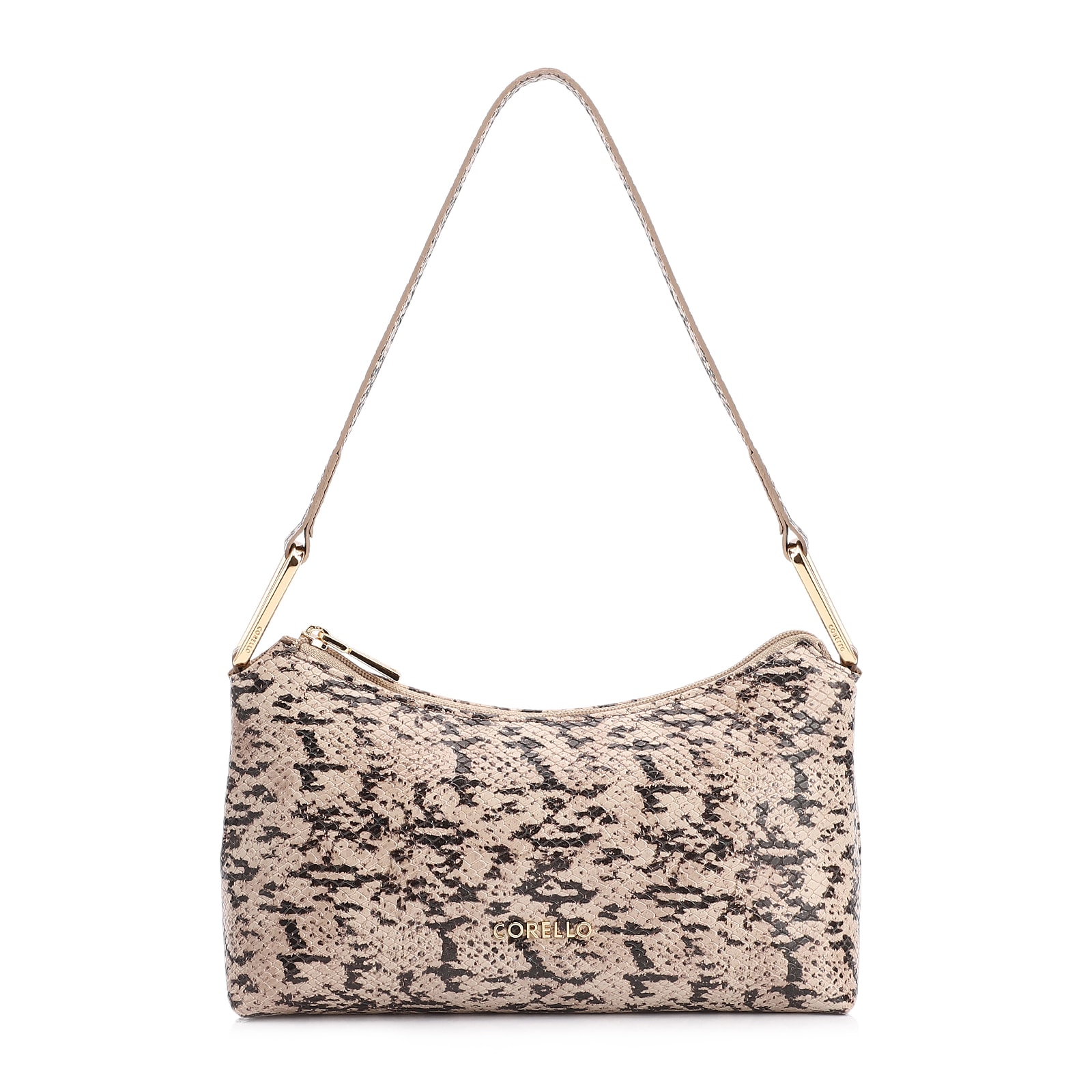  Bolsa De Ombro Alt Python Bege /Preta