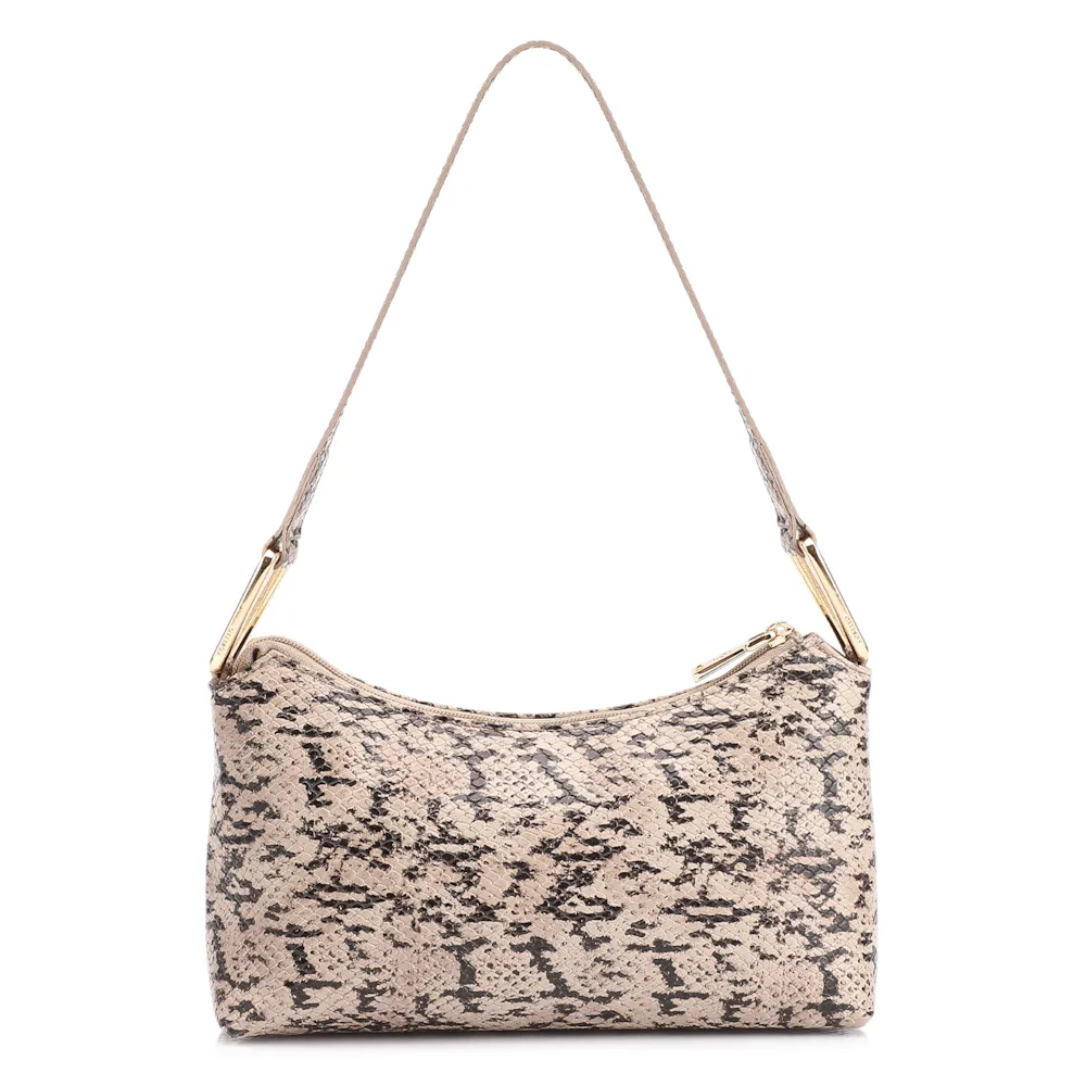  Bolsa De Ombro Alt Python Bege /Preta - imagem 4