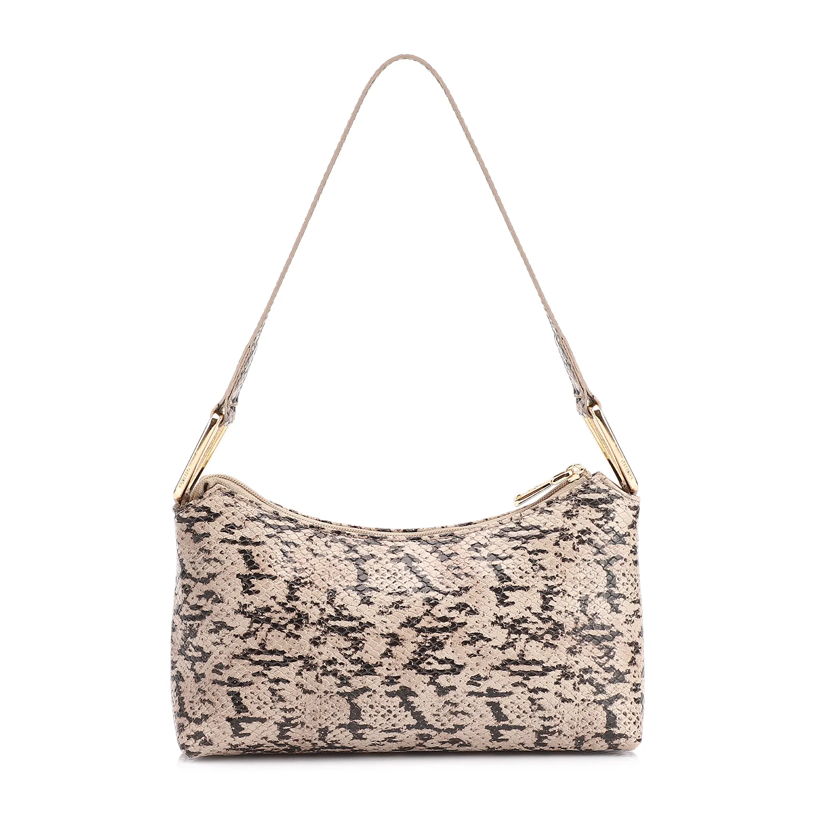 Bolsa De Ombro Alt Python Bege /Preta
