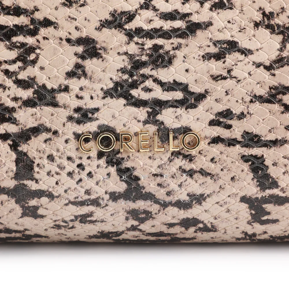  Bolsa De Ombro Alt Python Bege /Preta - imagem 7