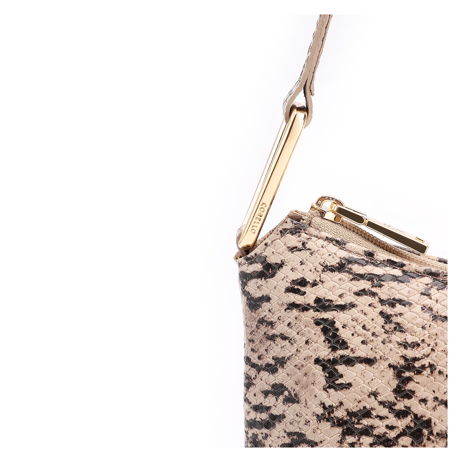  Bolsa De Ombro Alt Python Bege /Preta