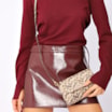 Bolsa De Ombro Alt Python Bege/Preto - imagem 2