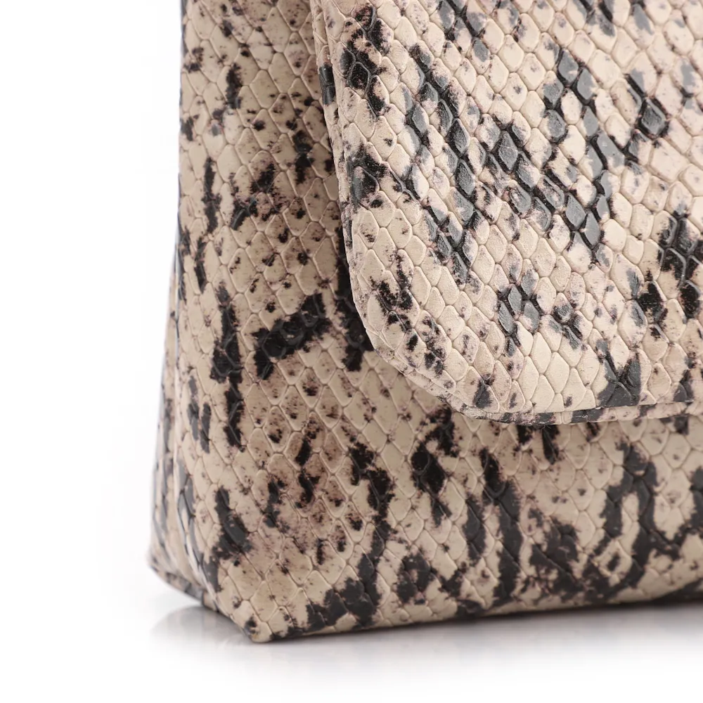 Bolsa De Ombro Alt Python Bege/Preto - imagem 8