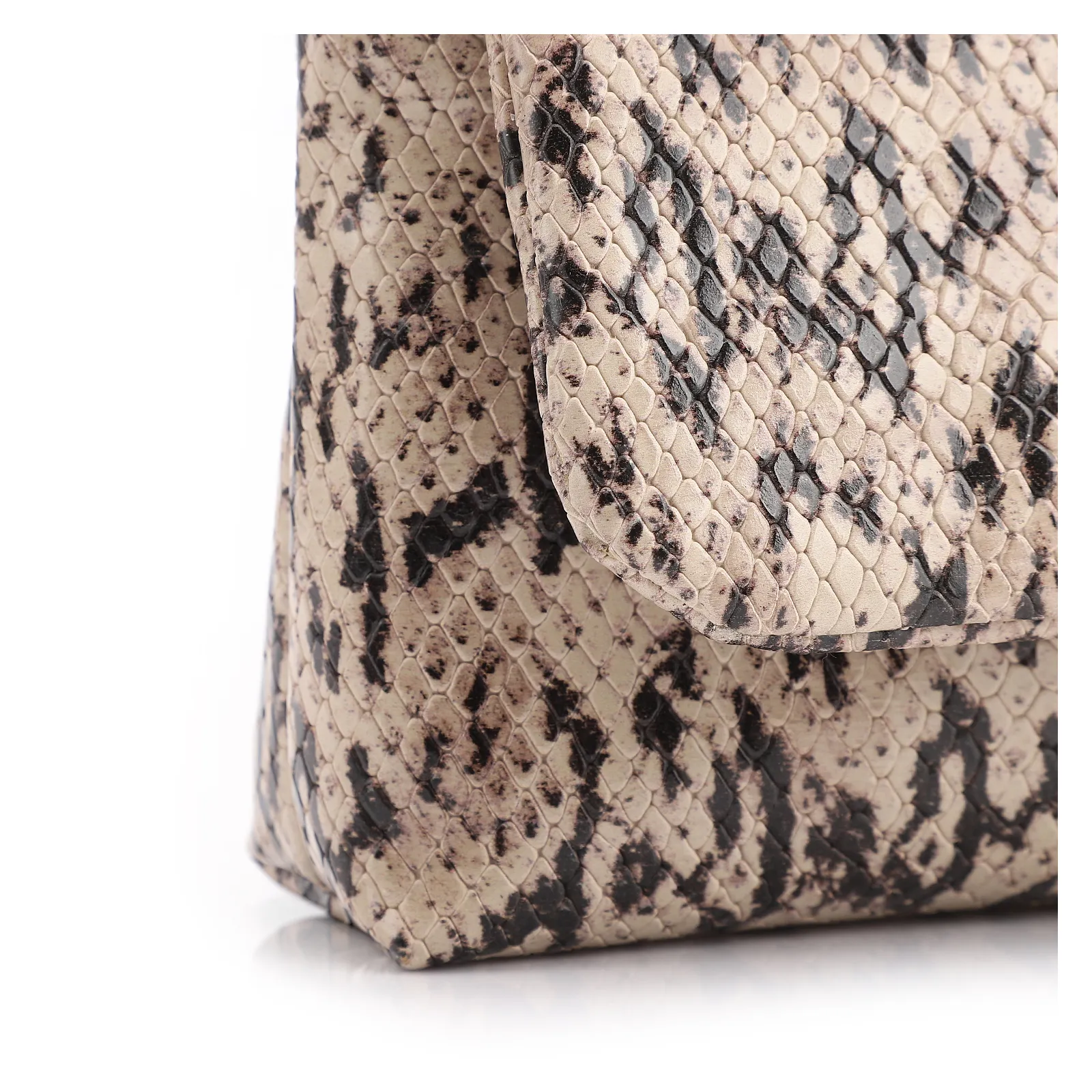Bolsa De Ombro Alt Python Bege/Preto