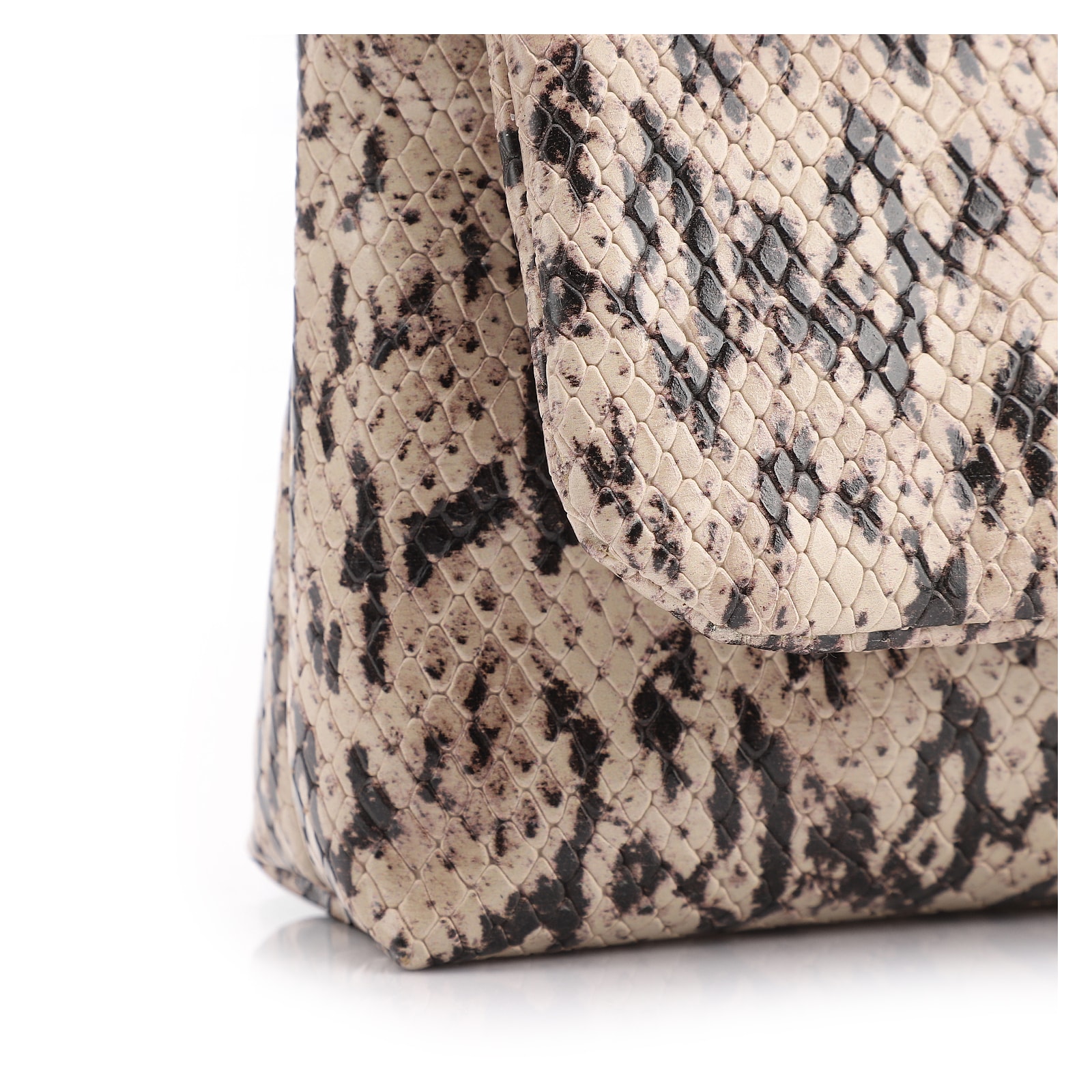 Bolsa De Ombro Alt Python Bege/Preto