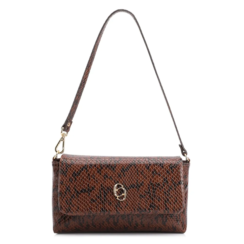 Bolsa De Ombro Alt Python Marrom - imagem 2
