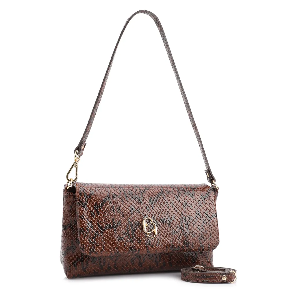 Bolsa De Ombro Alt Python Marrom - imagem 3
