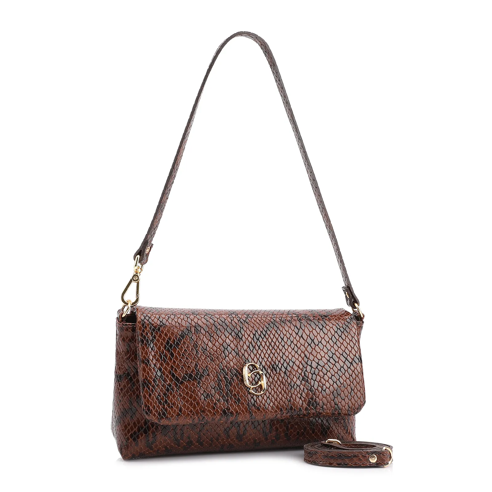 Bolsa De Ombro Alt Python Marrom