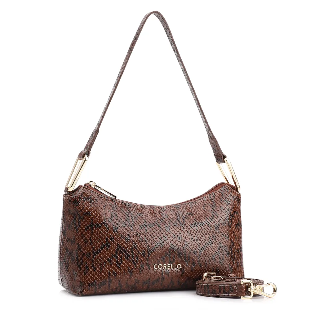  Bolsa De Ombro Alt Python Marrom - imagem 2