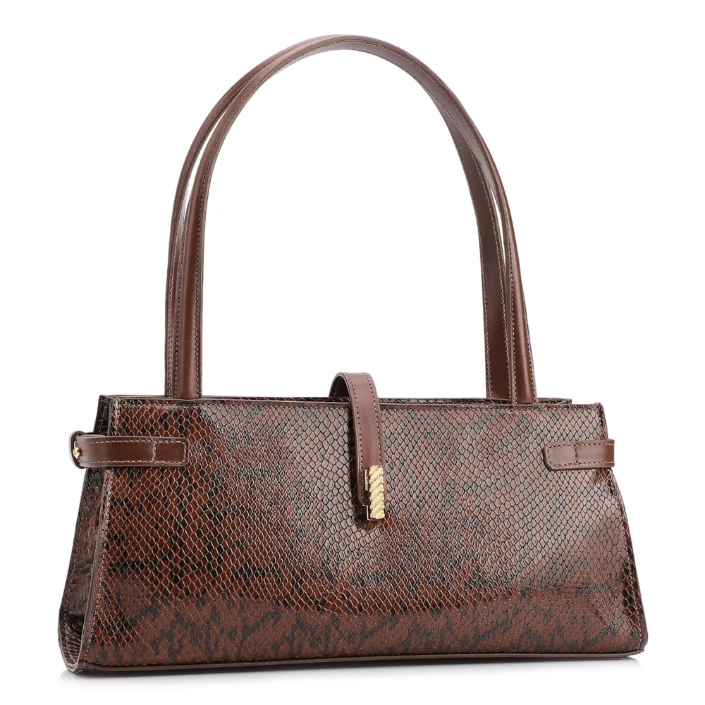  Bolsa De Ombro Alt Python Marrom/Couro Marrom - imagem 3