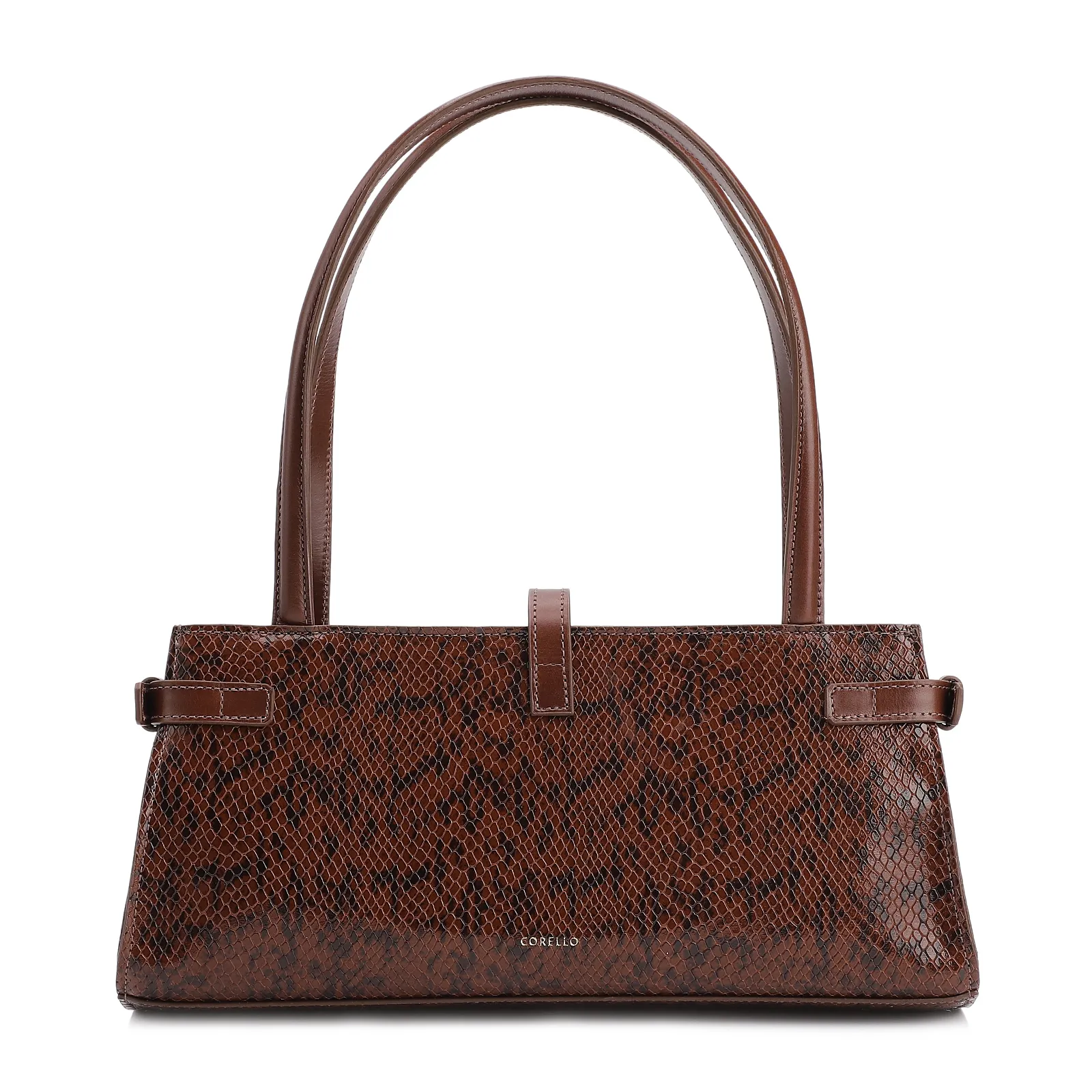  Bolsa De Ombro Alt Python Marrom/Couro Marrom