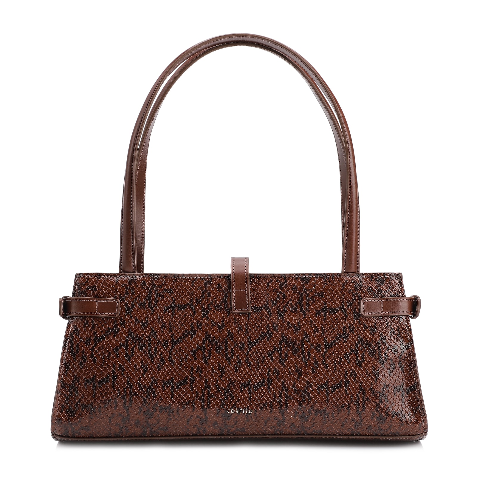  Bolsa De Ombro Alt Python Marrom/Couro Marrom