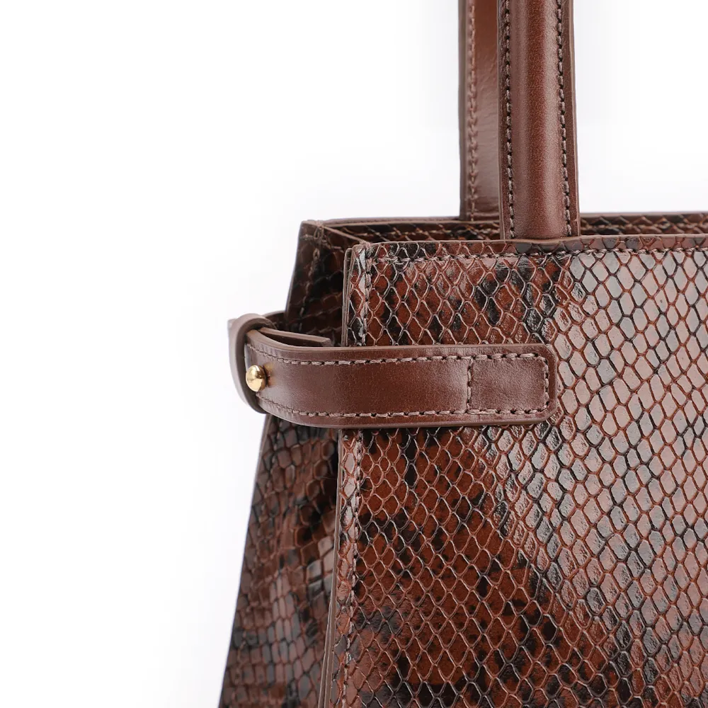  Bolsa De Ombro Alt Python Marrom/Couro Marrom - imagem 6