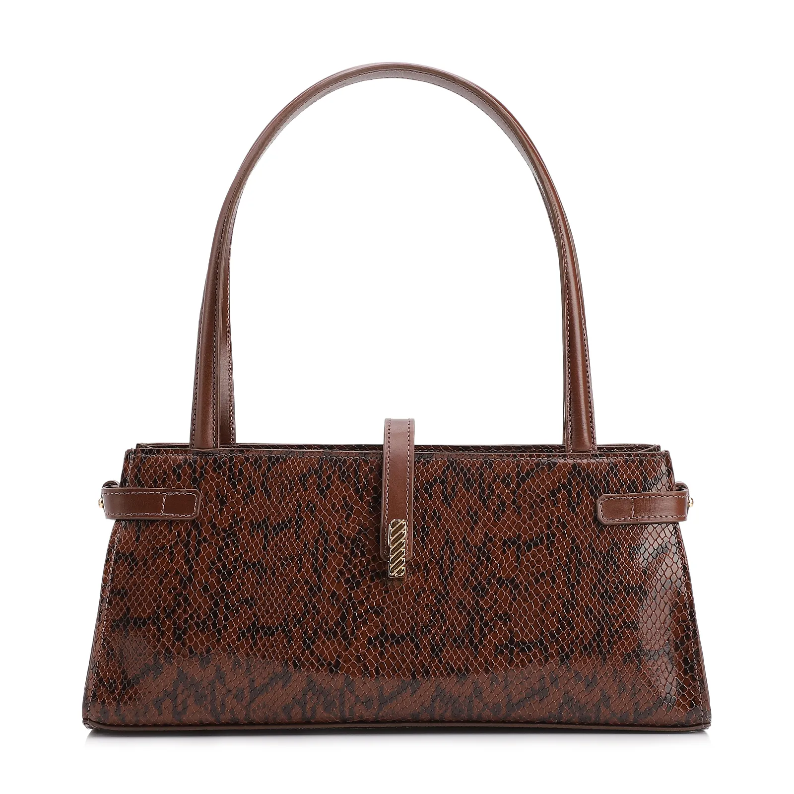 Bolsa De Ombro Alt Python Marrom/Couro Marrom