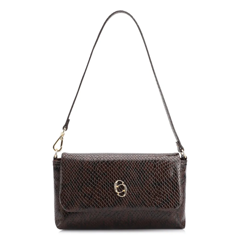 Bolsa De Ombro Alt Python Marrom Escuro