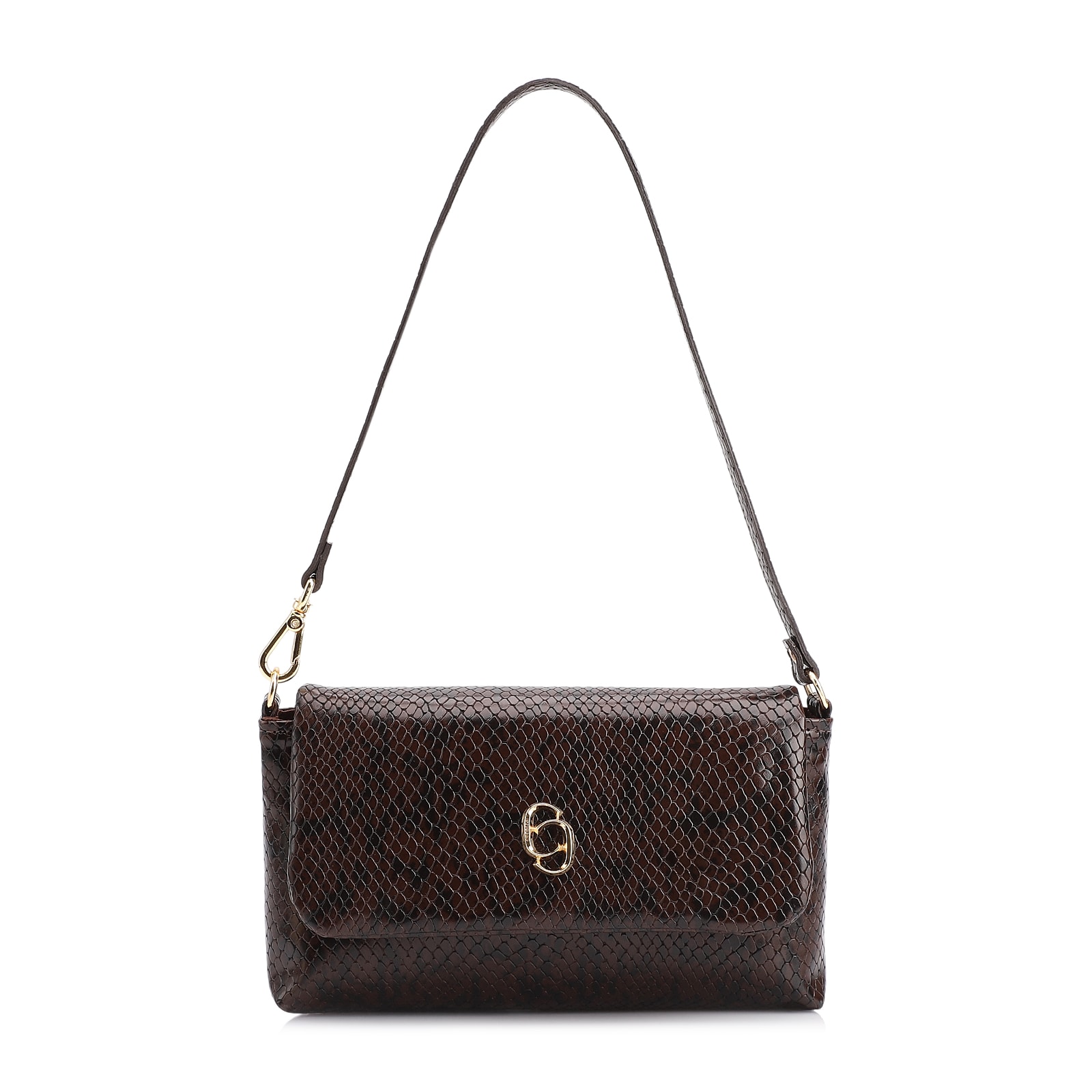 Bolsa De Ombro Alt Python Marrom Escuro