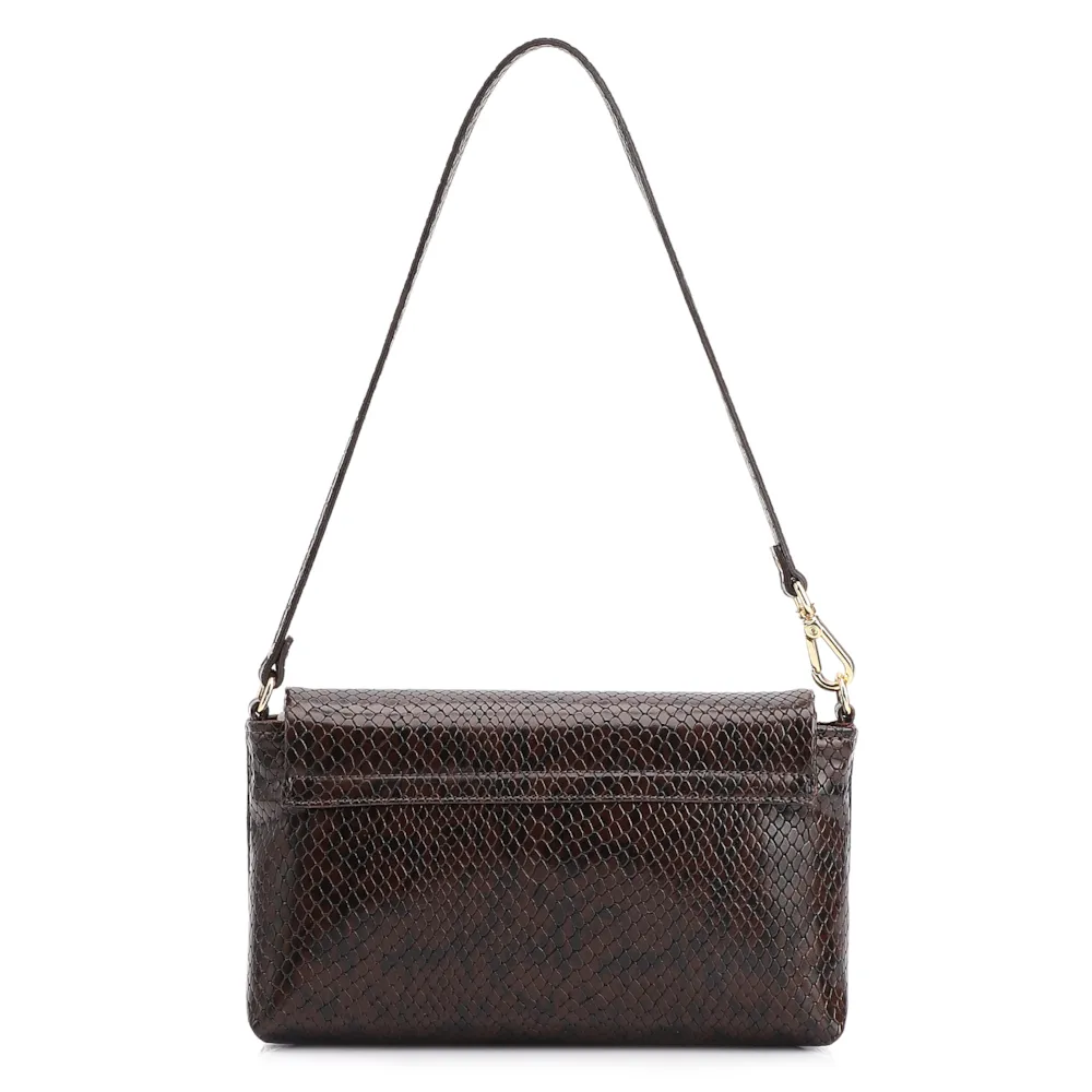 Bolsa De Ombro Alt Python Marrom Escuro - imagem 4