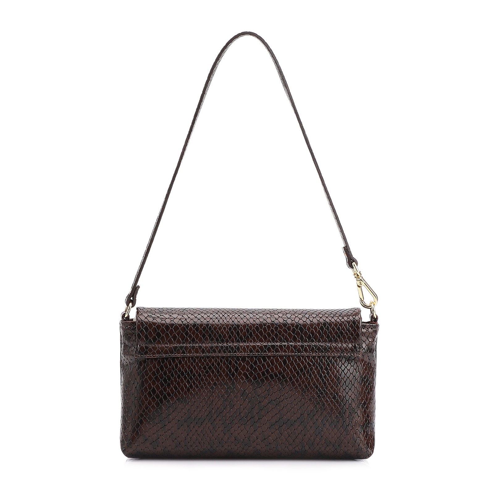Bolsa De Ombro Alt Python Marrom Escuro