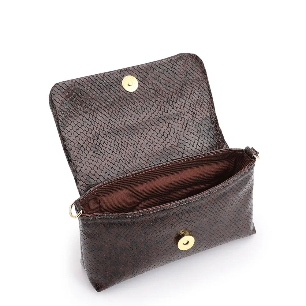 Bolsa De Ombro Alt Python Marrom Escuro - imagem 5