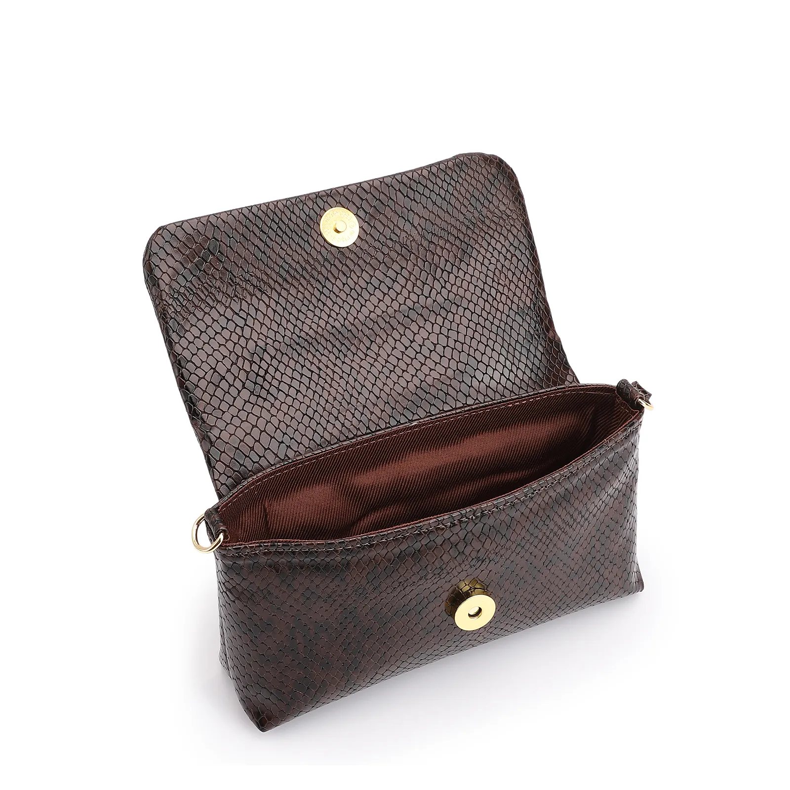 Bolsa De Ombro Alt Python Marrom Escuro