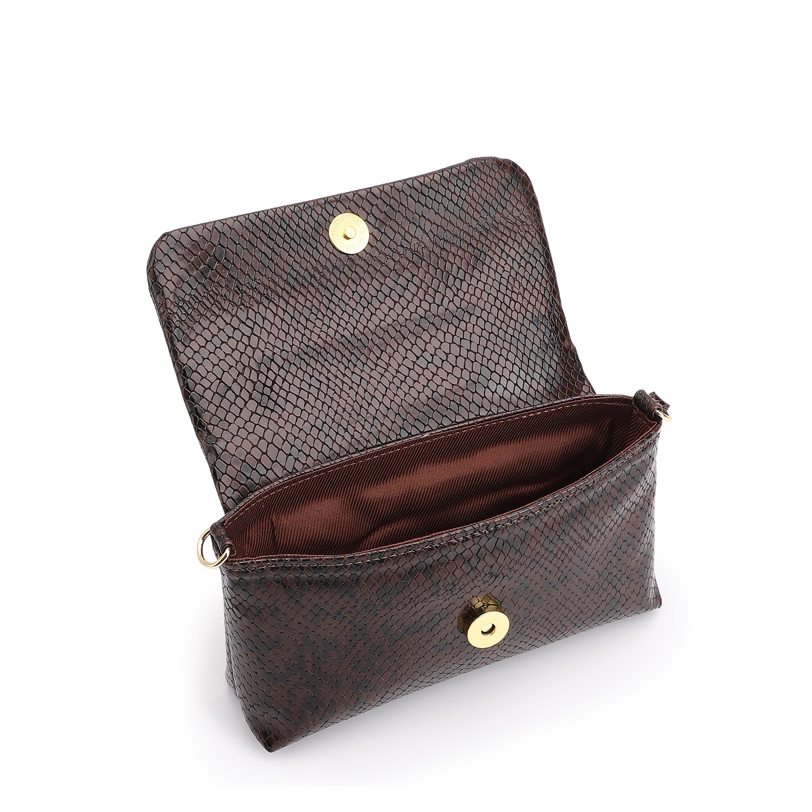 Bolsa De Ombro Alt Python Marrom Escuro