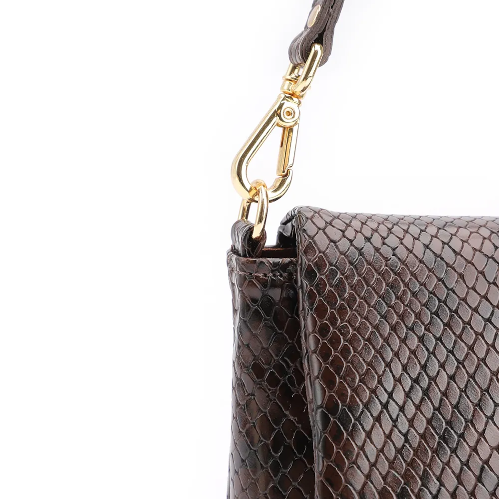 Bolsa De Ombro Alt Python Marrom Escuro - imagem 6