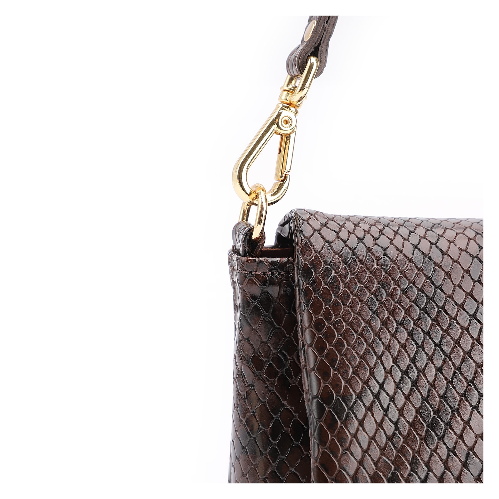 Bolsa De Ombro Alt Python Marrom Escuro