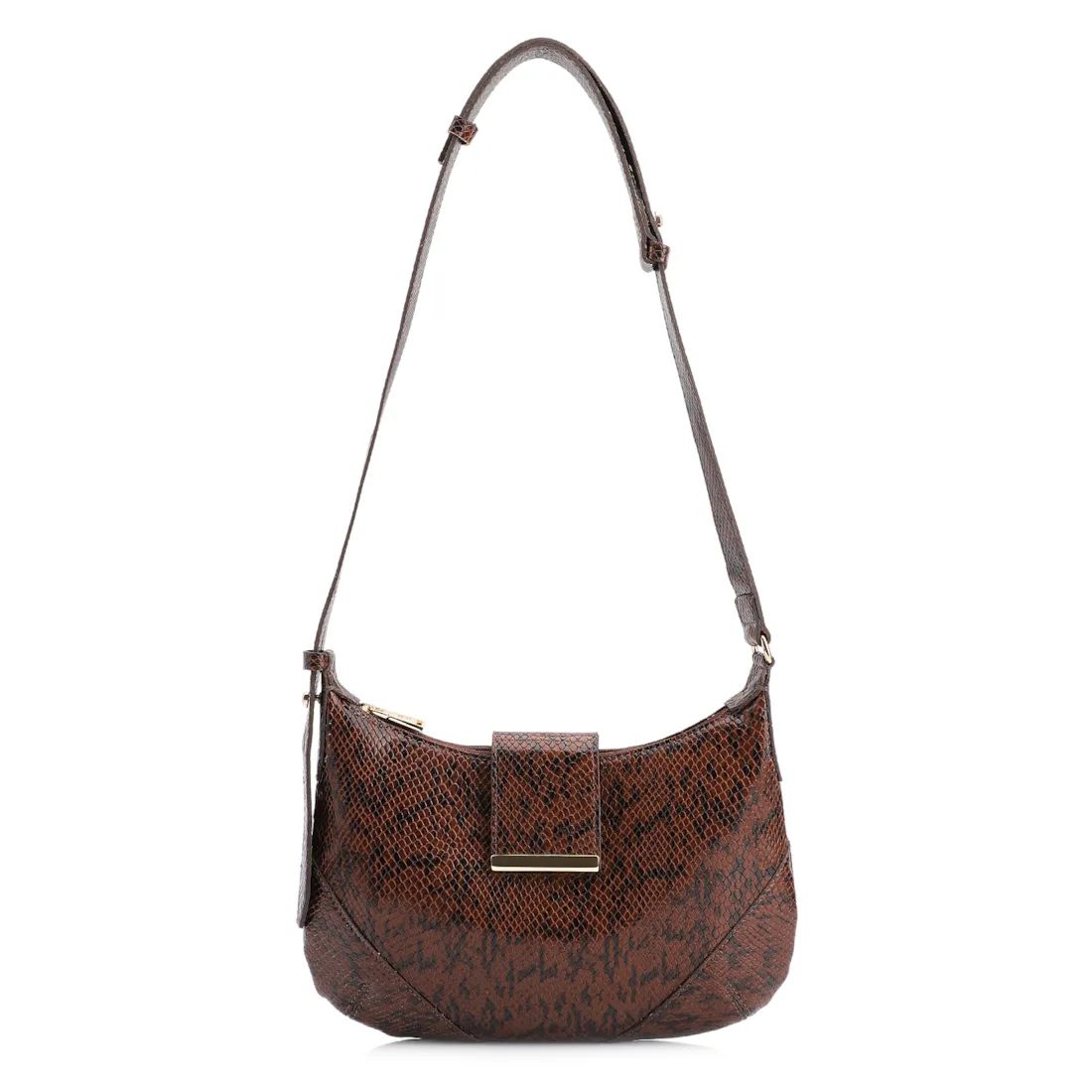 Bolsa De Ombro Alt Python Marrom Escuro