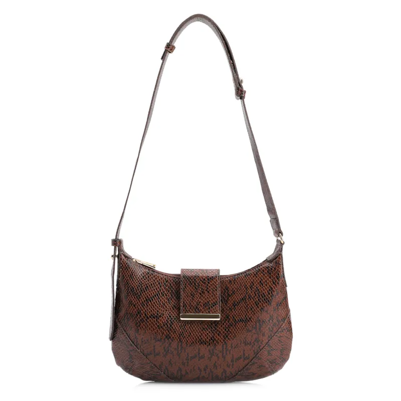 Bolsa De Ombro Alt Python Marrom Escuro
