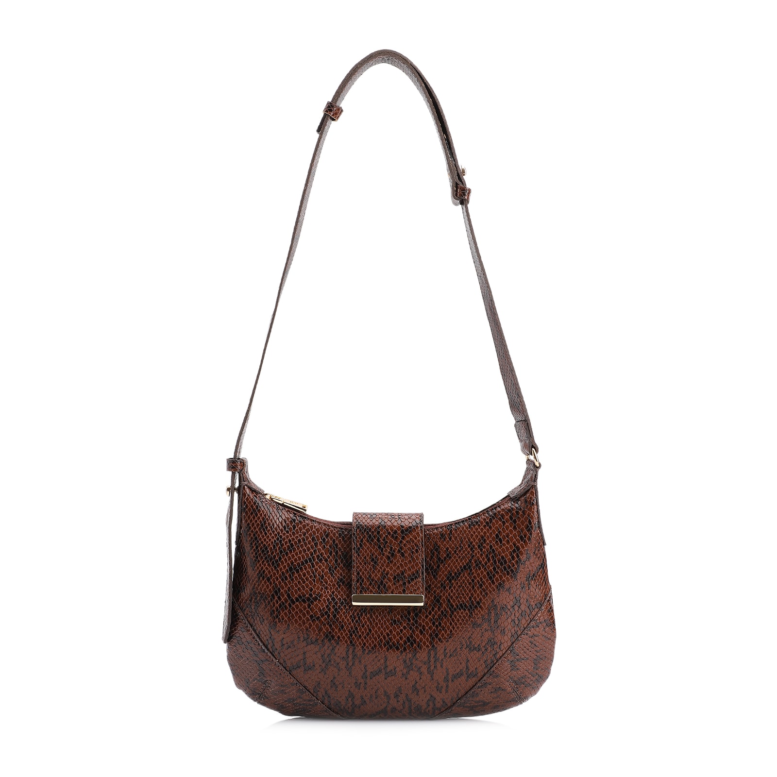 Bolsa De Ombro Alt Python Marrom Escuro