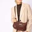Bolsa De Ombro Alt Python Marrom Escuro - imagem 2