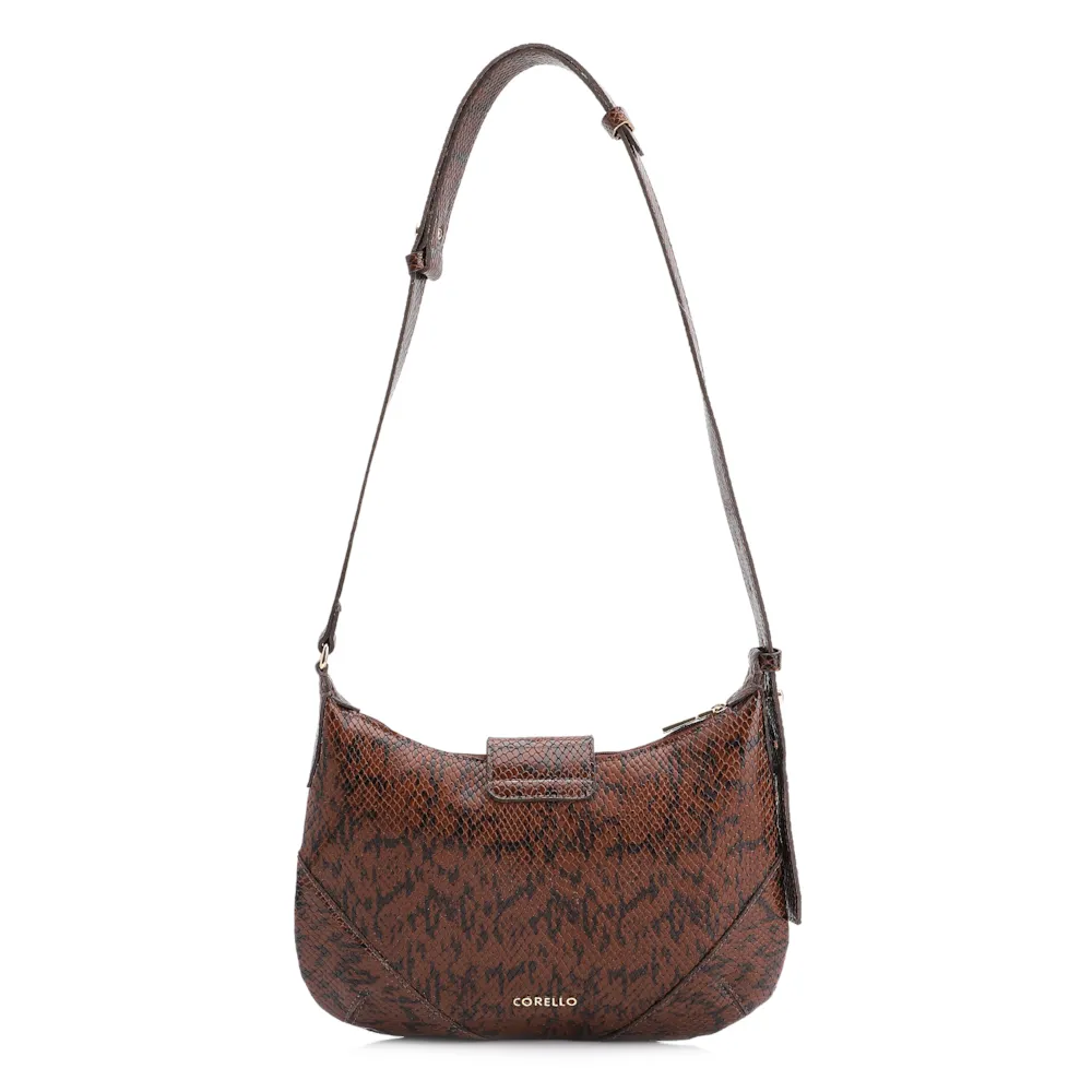 Bolsa De Ombro Alt Python Marrom Escuro - imagem 4