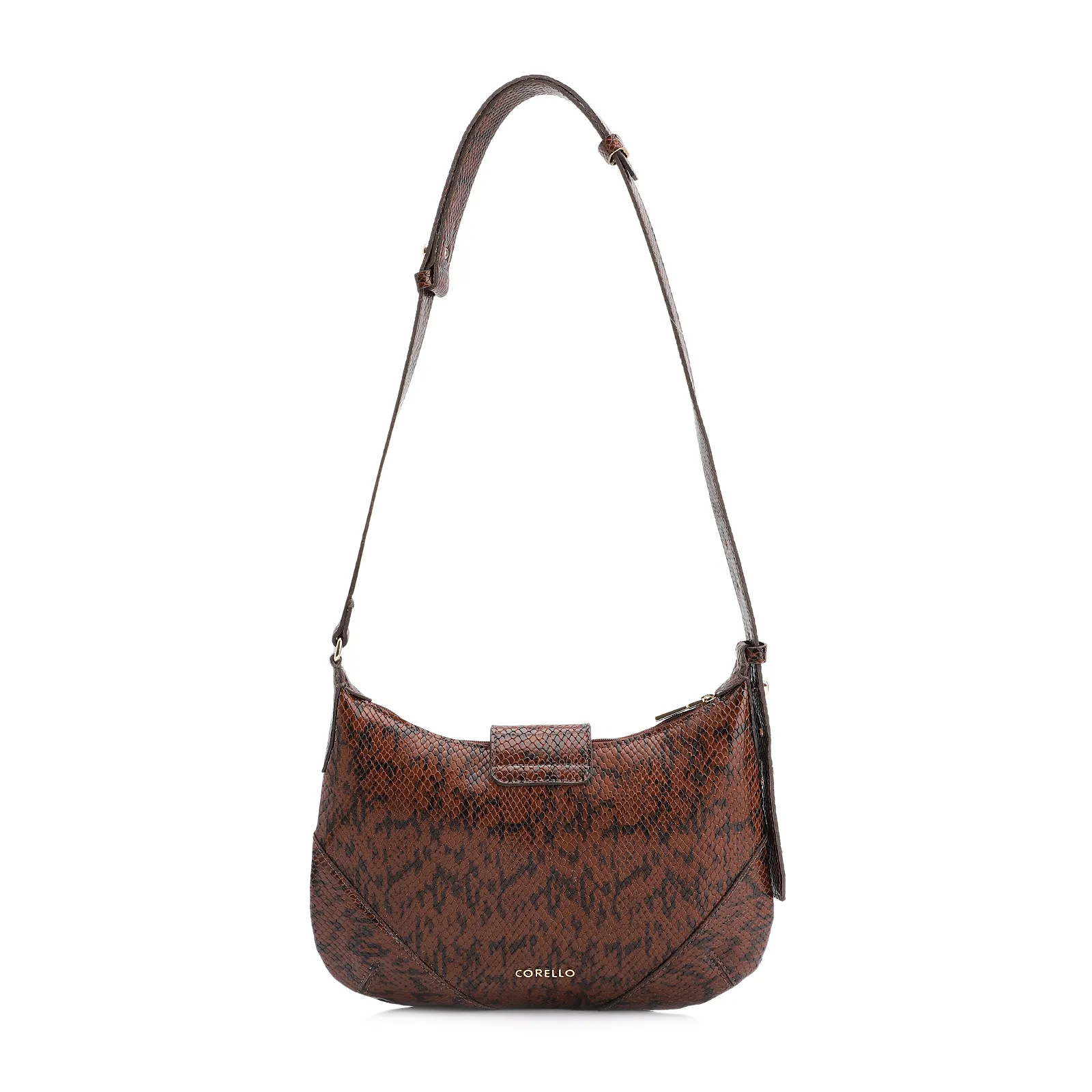 Bolsa De Ombro Alt Python Marrom Escuro