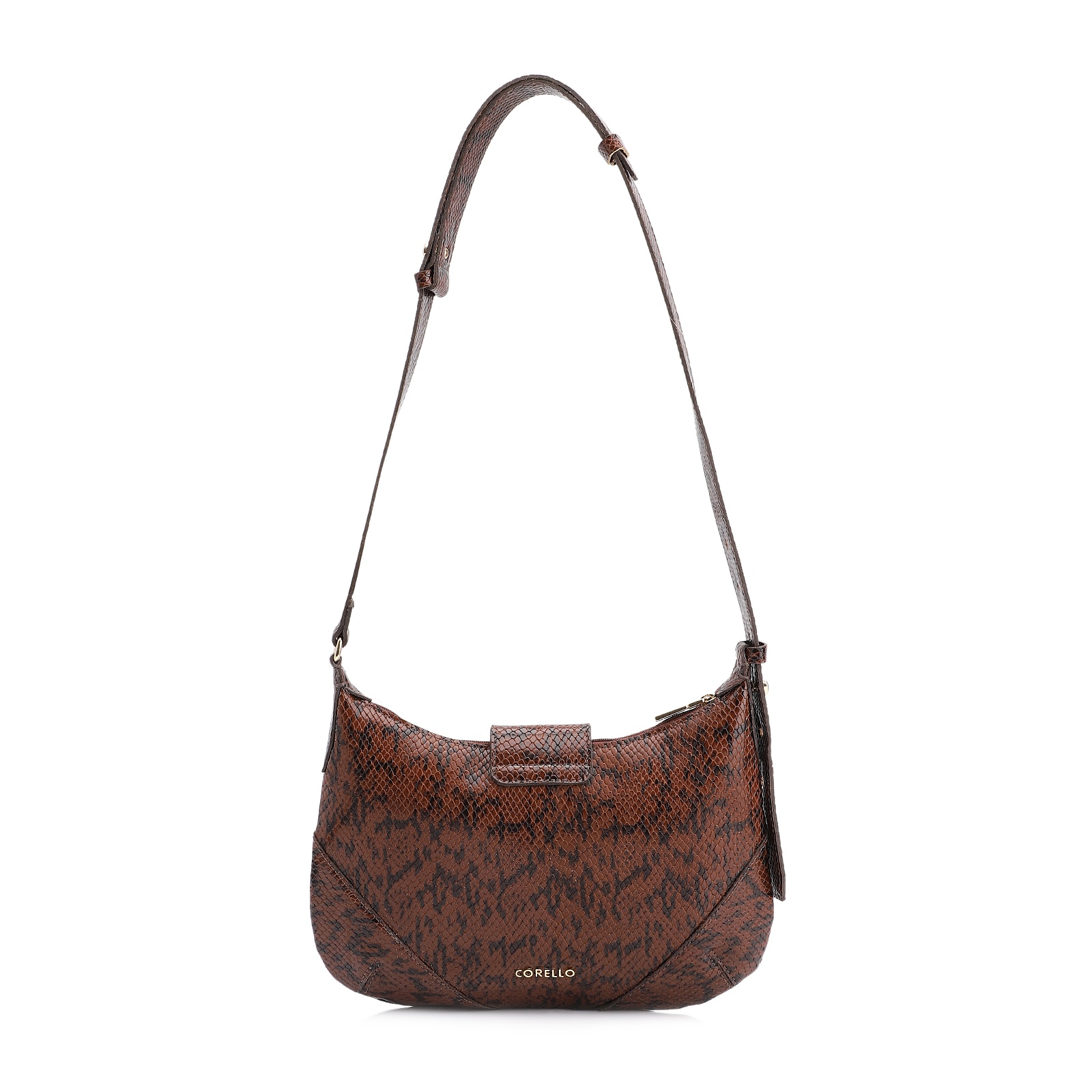Bolsa De Ombro Alt Python Marrom Escuro