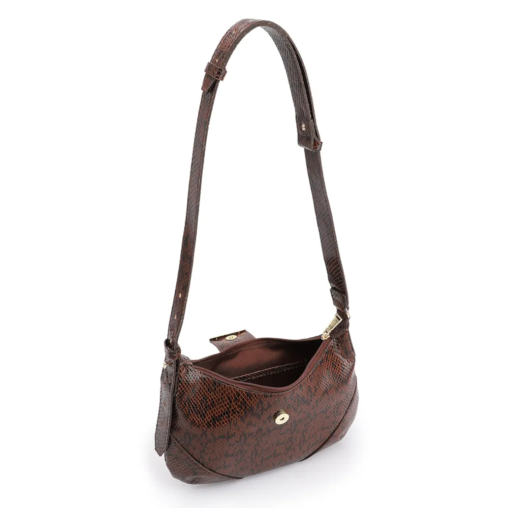 Bolsa De Ombro Alt Python Marrom Escuro - imagem 5
