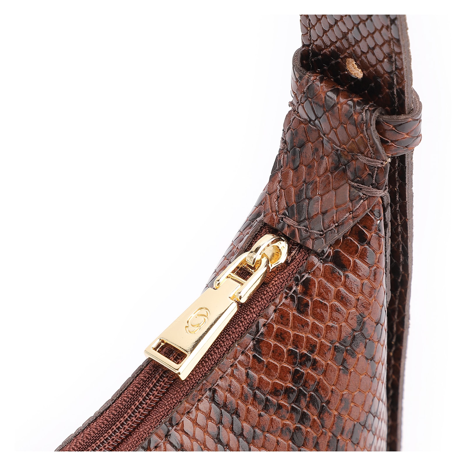 Bolsa De Ombro Alt Python Marrom Escuro