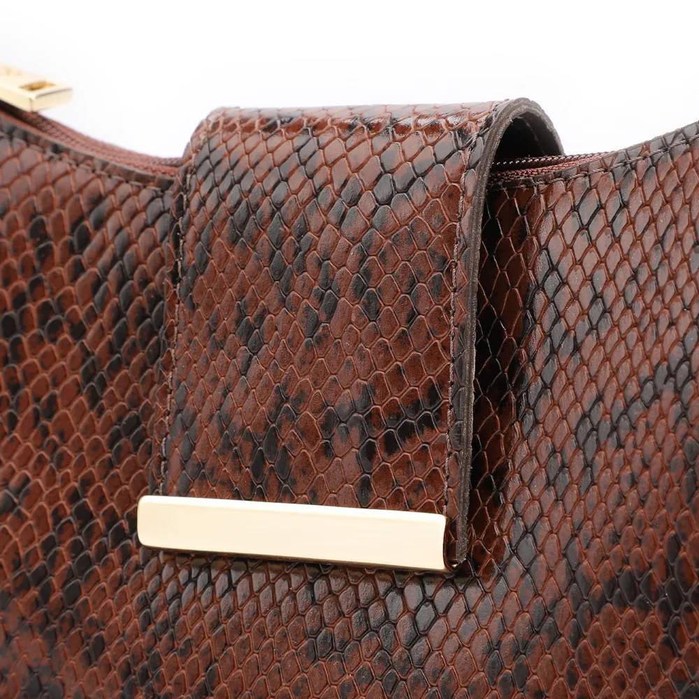 Bolsa De Ombro Alt Python Marrom Escuro - imagem 8