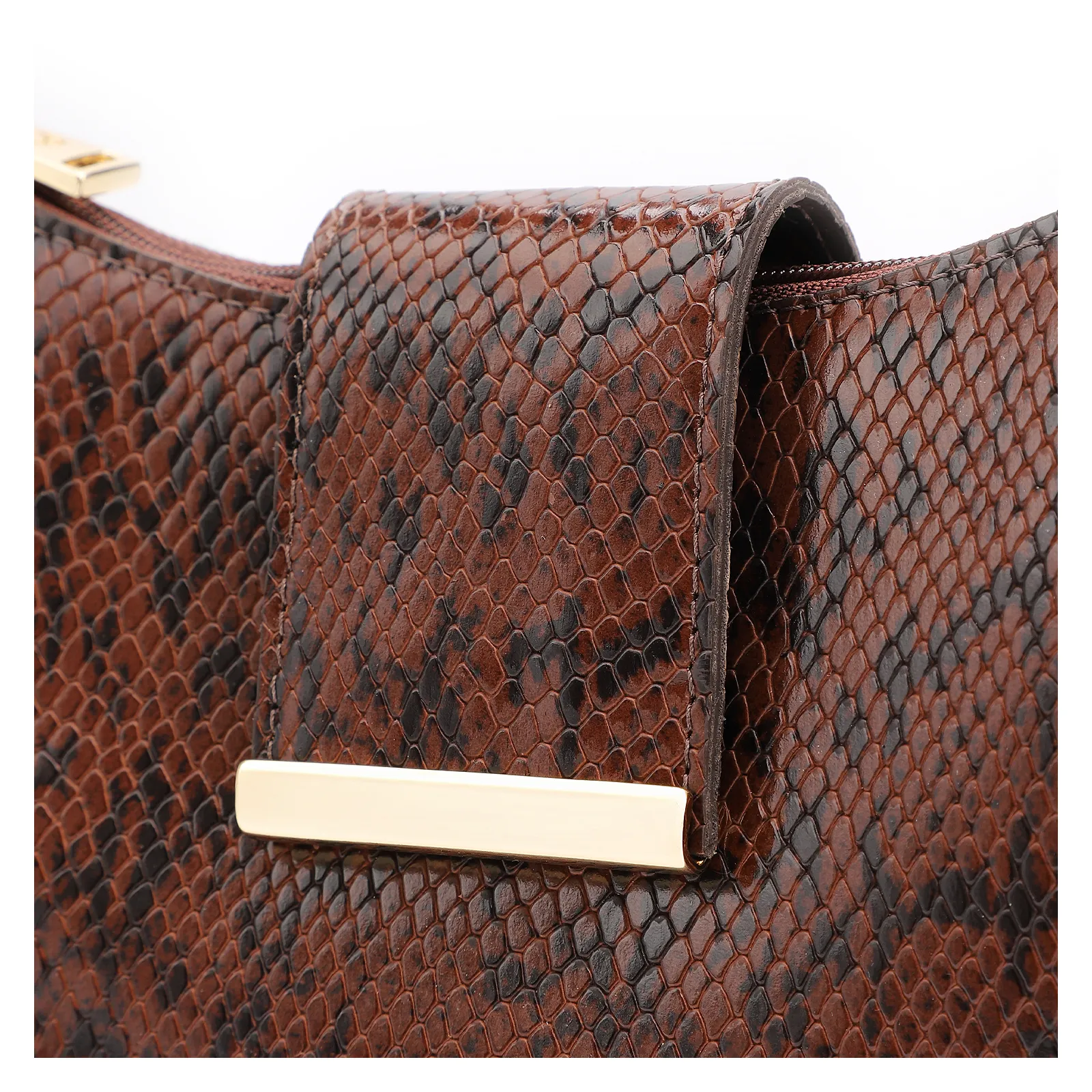 Bolsa De Ombro Alt Python Marrom Escuro