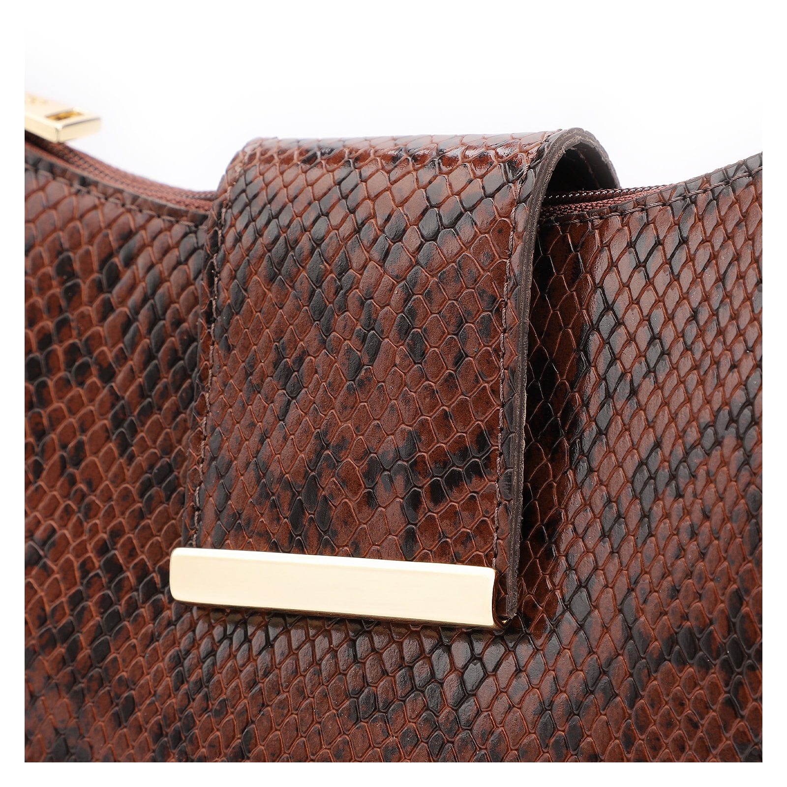 Bolsa De Ombro Alt Python Marrom Escuro
