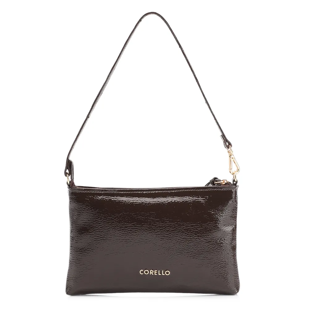 Bolsa De Ombro Alt Verniz Marrom Escuro - imagem 3