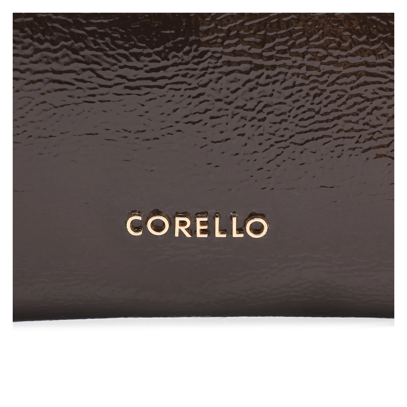 Bolsa De Ombro Alt Verniz Marrom Escuro
