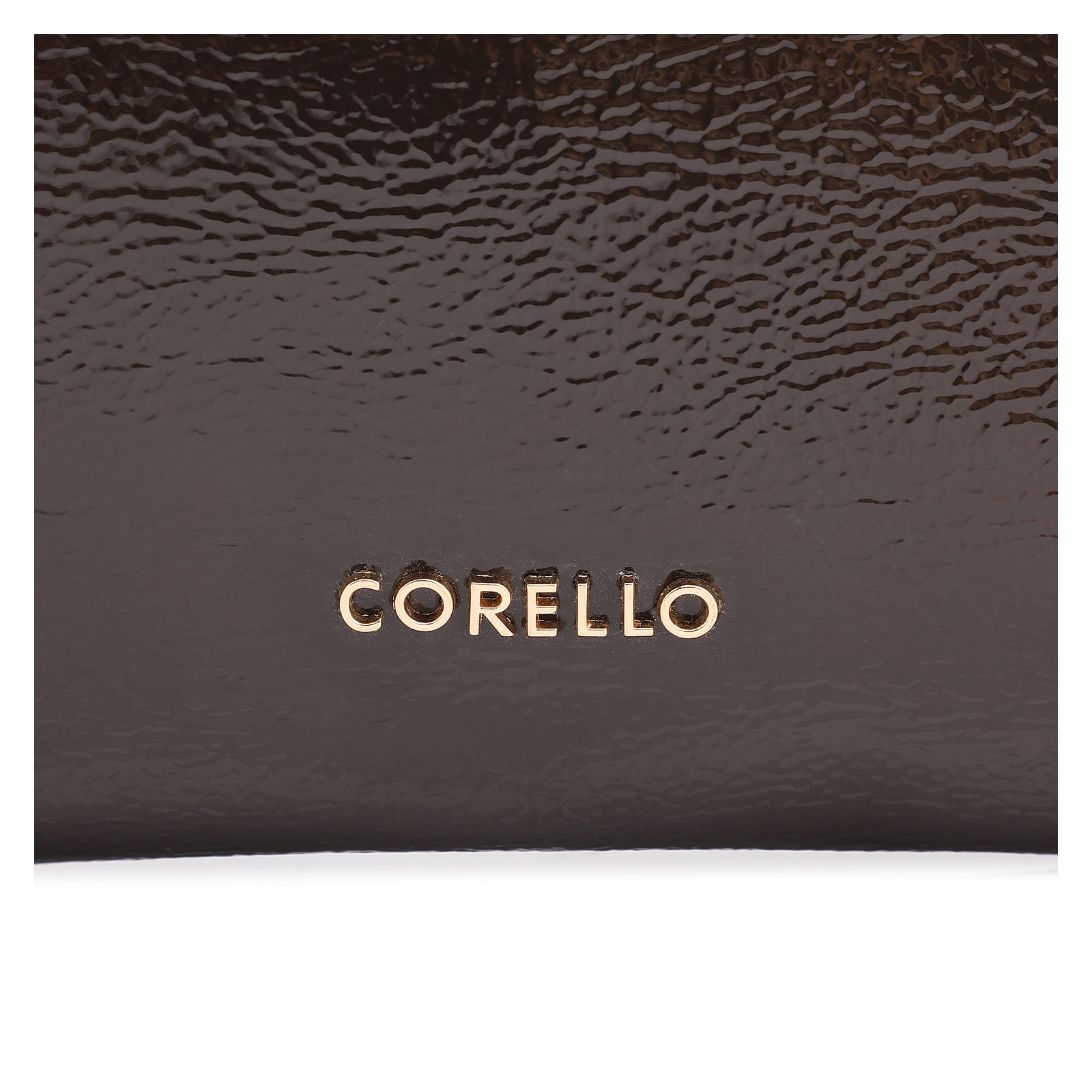 Bolsa De Ombro Alt Verniz Marrom Escuro