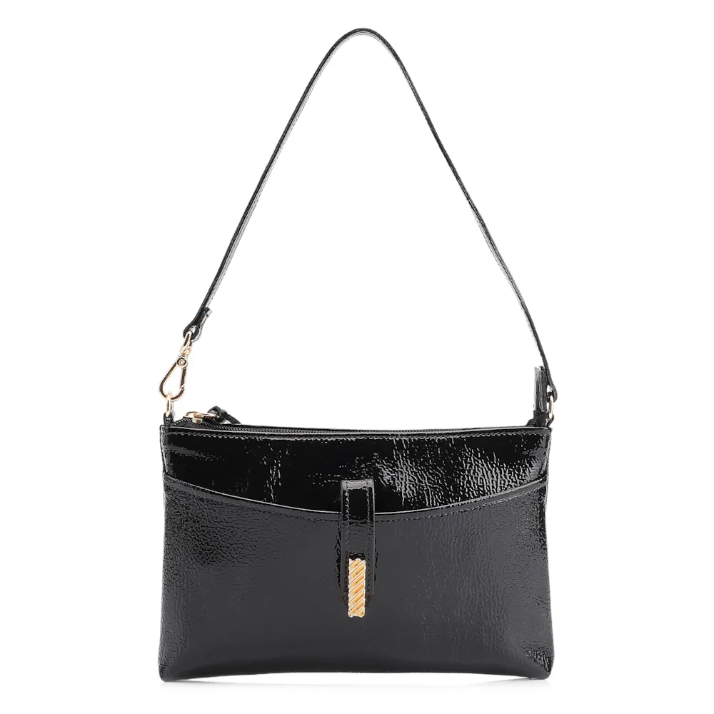 Bolsa De Ombro Alt Verniz Preto