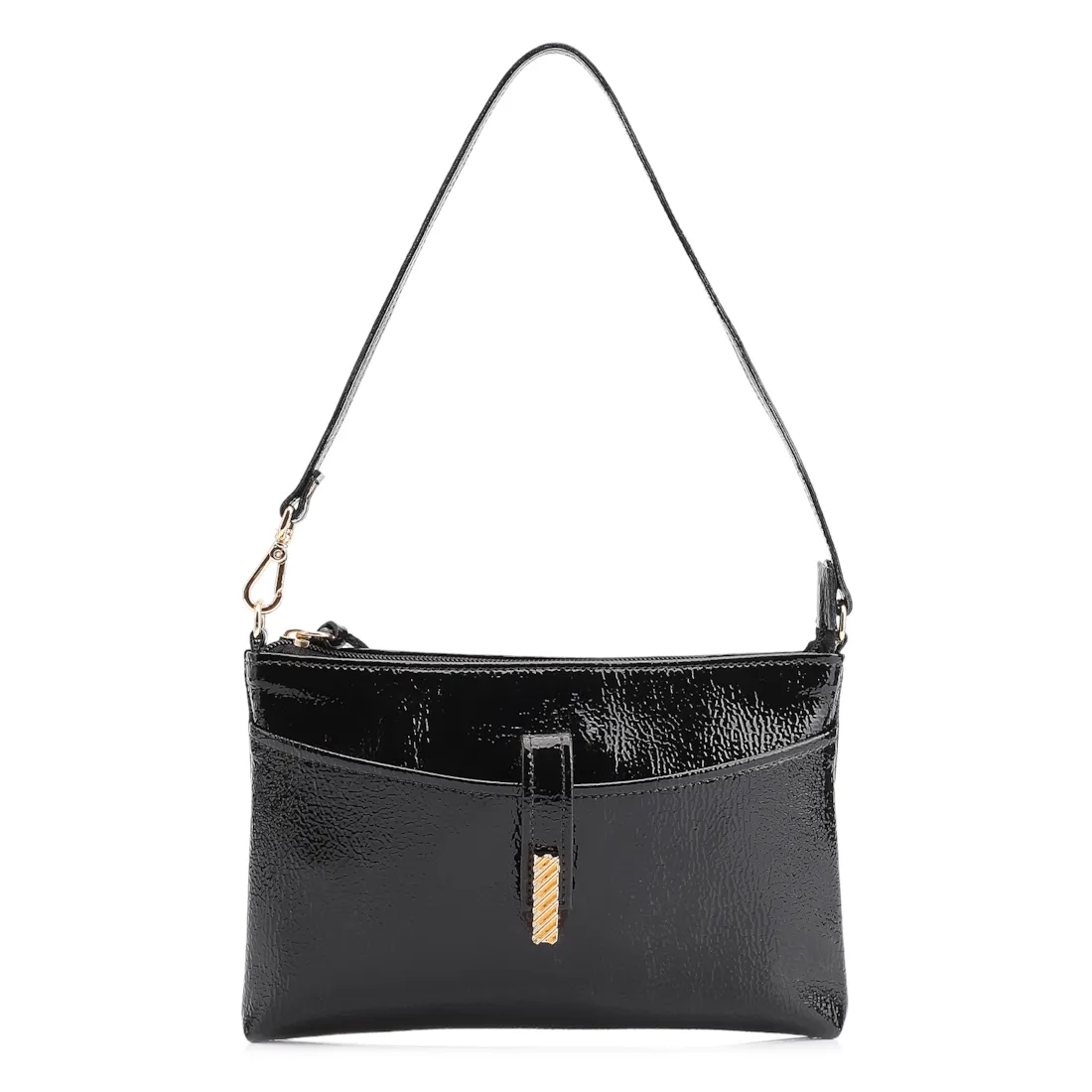 Bolsa De Ombro Alt Verniz Preto