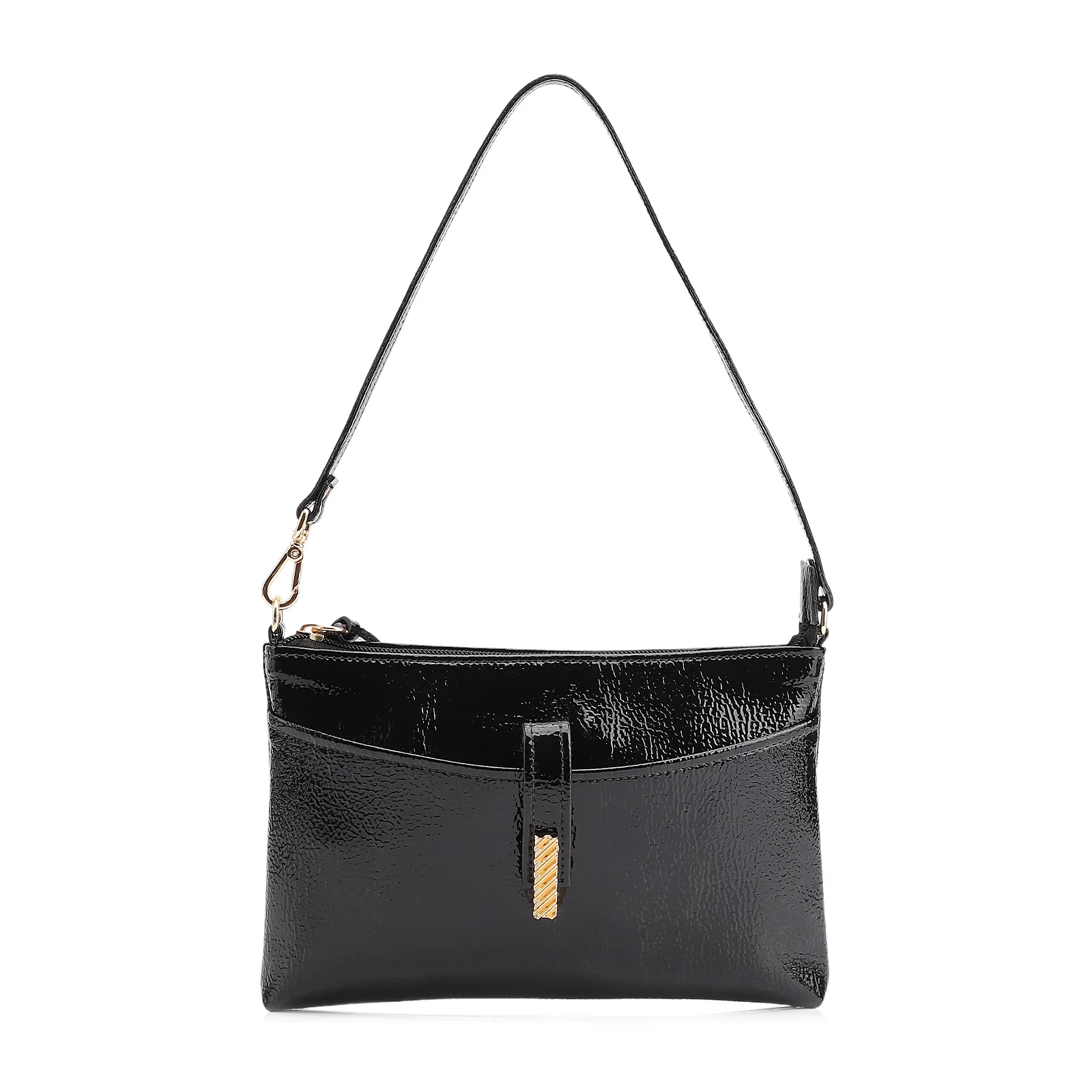 Bolsa De Ombro Alt Verniz Preto