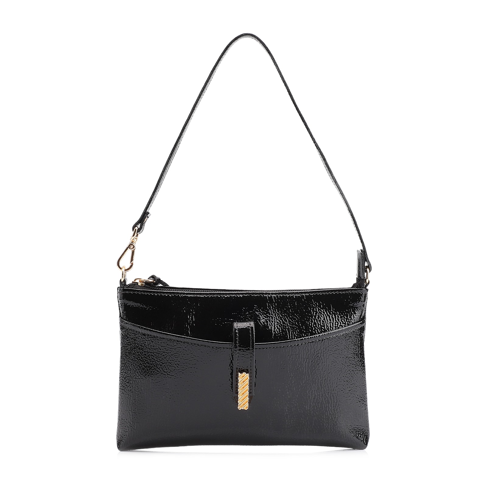 Bolsa De Ombro Alt Verniz Preto