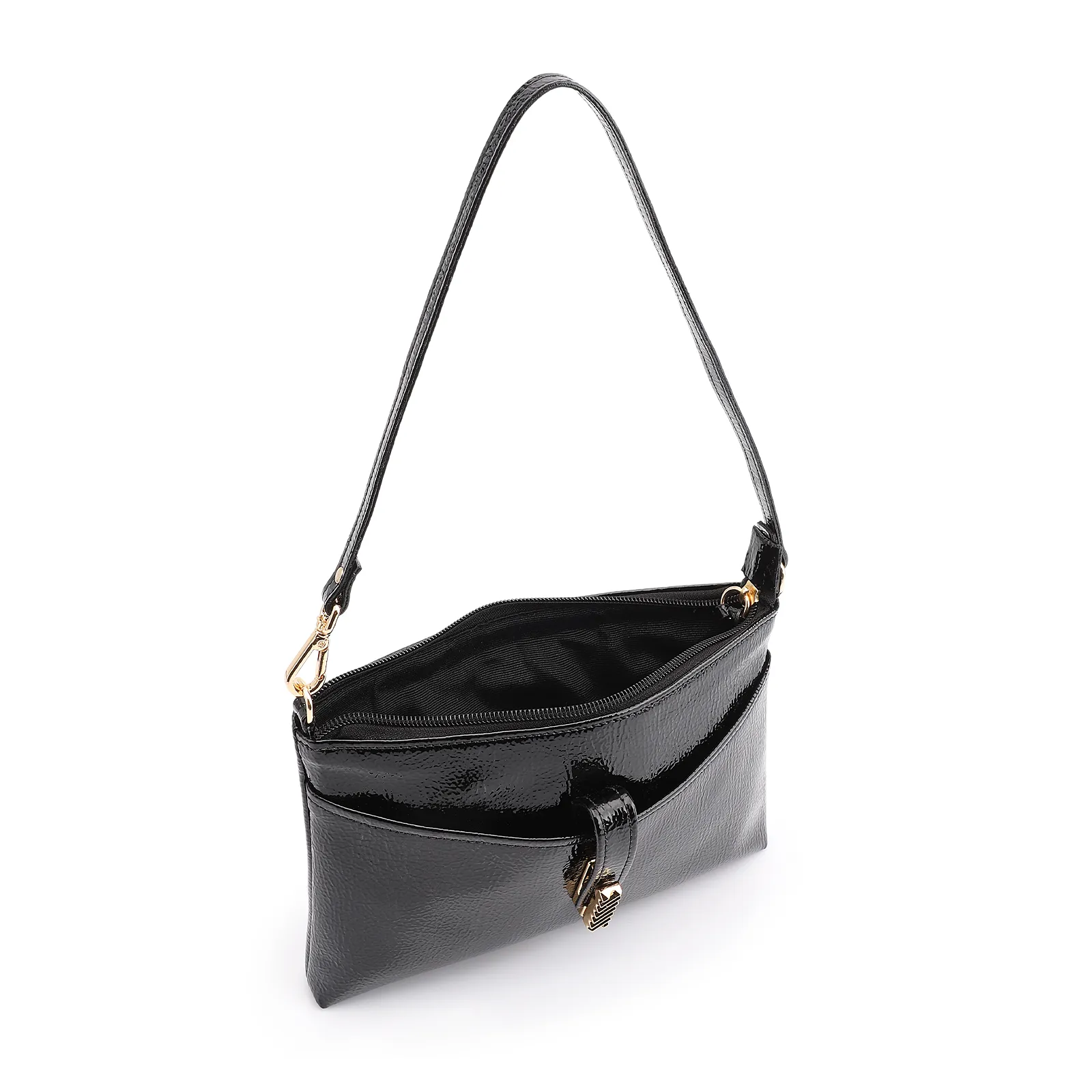 Bolsa De Ombro Alt Verniz Preto