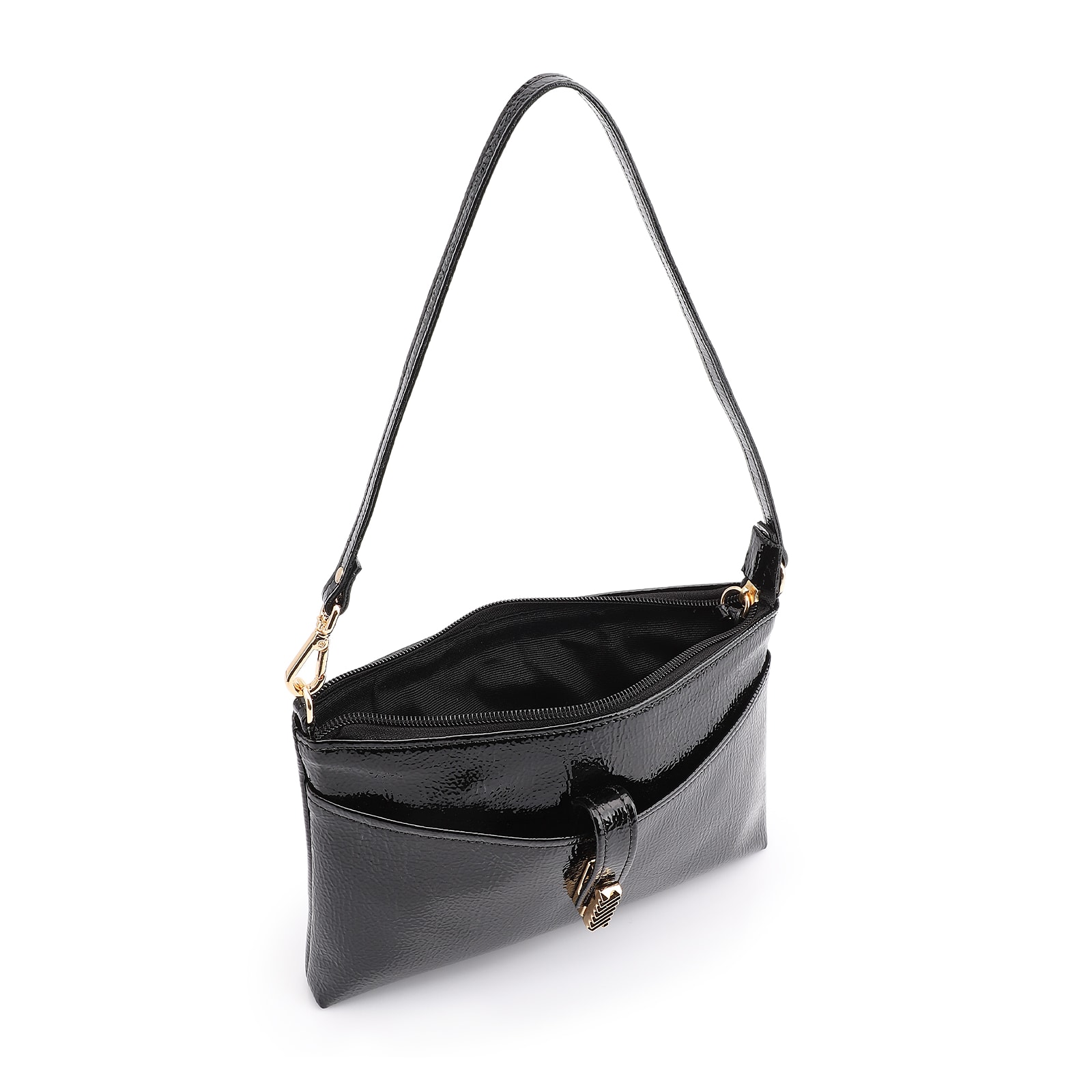 Bolsa De Ombro Alt Verniz Preto